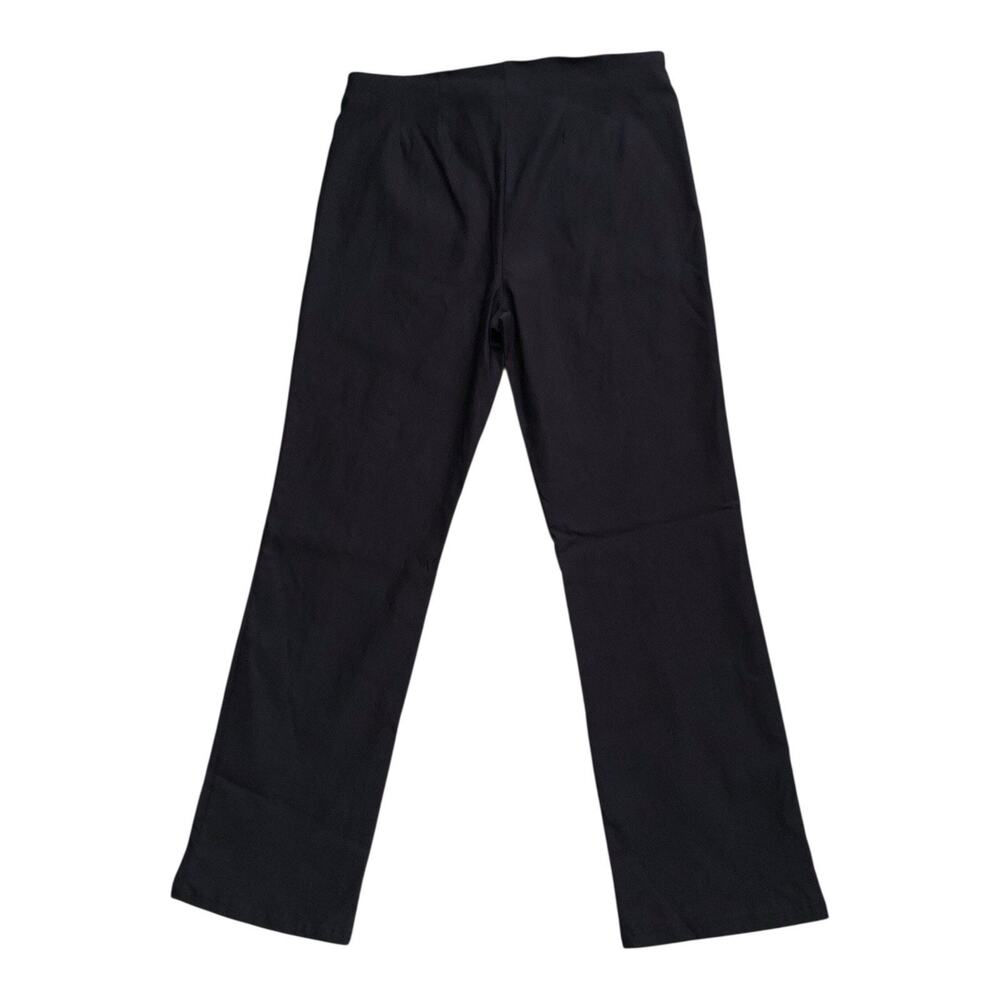 Croft & Barrow Pants Womens 14 Black Ponte Pull On Pin Tuck Straight Leg Stretch - Picture 2 of 6